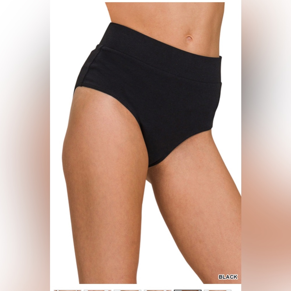 NWT ZENANA COTTON HIGH-CUT HIGH-WAISTED BAND UNDERWEAR